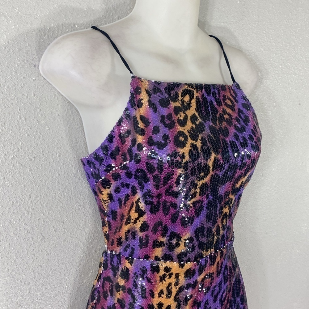 Superdown Elena Multicolor Sequin Bodycon Mini Dress Small S D26 - Picture 4 of 12
